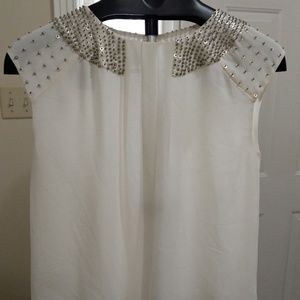 Ann Taylor Short Sleeve Blouse w/ embellishments!